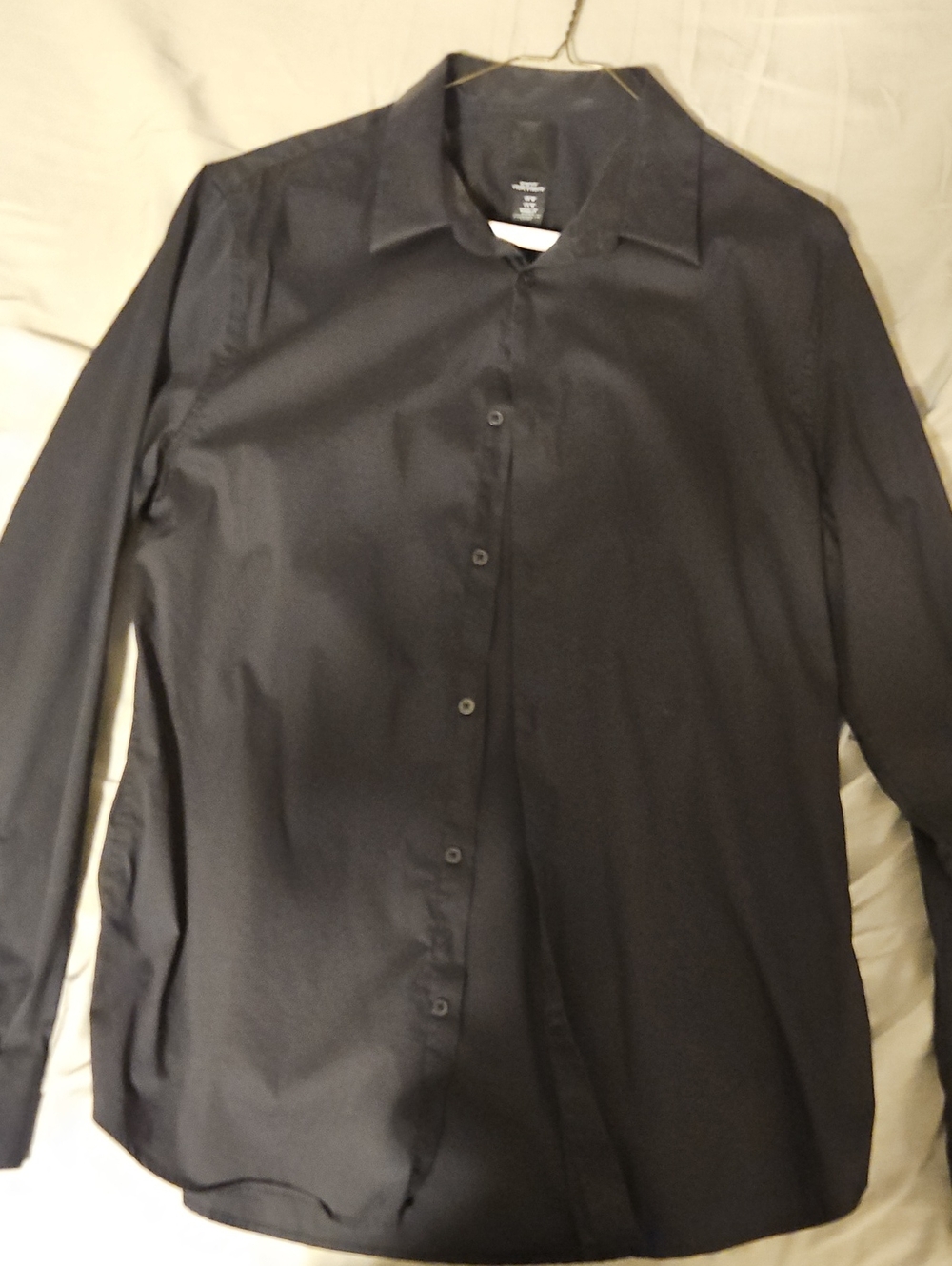 H&M Men's Black Dress Shirt - Classic Long Sleeve